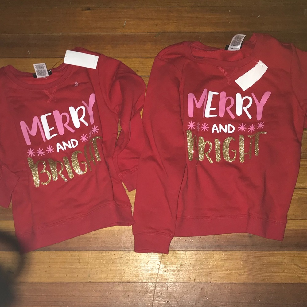 Girls Holiday sweatshirts , Size 4/5 and 6/6x